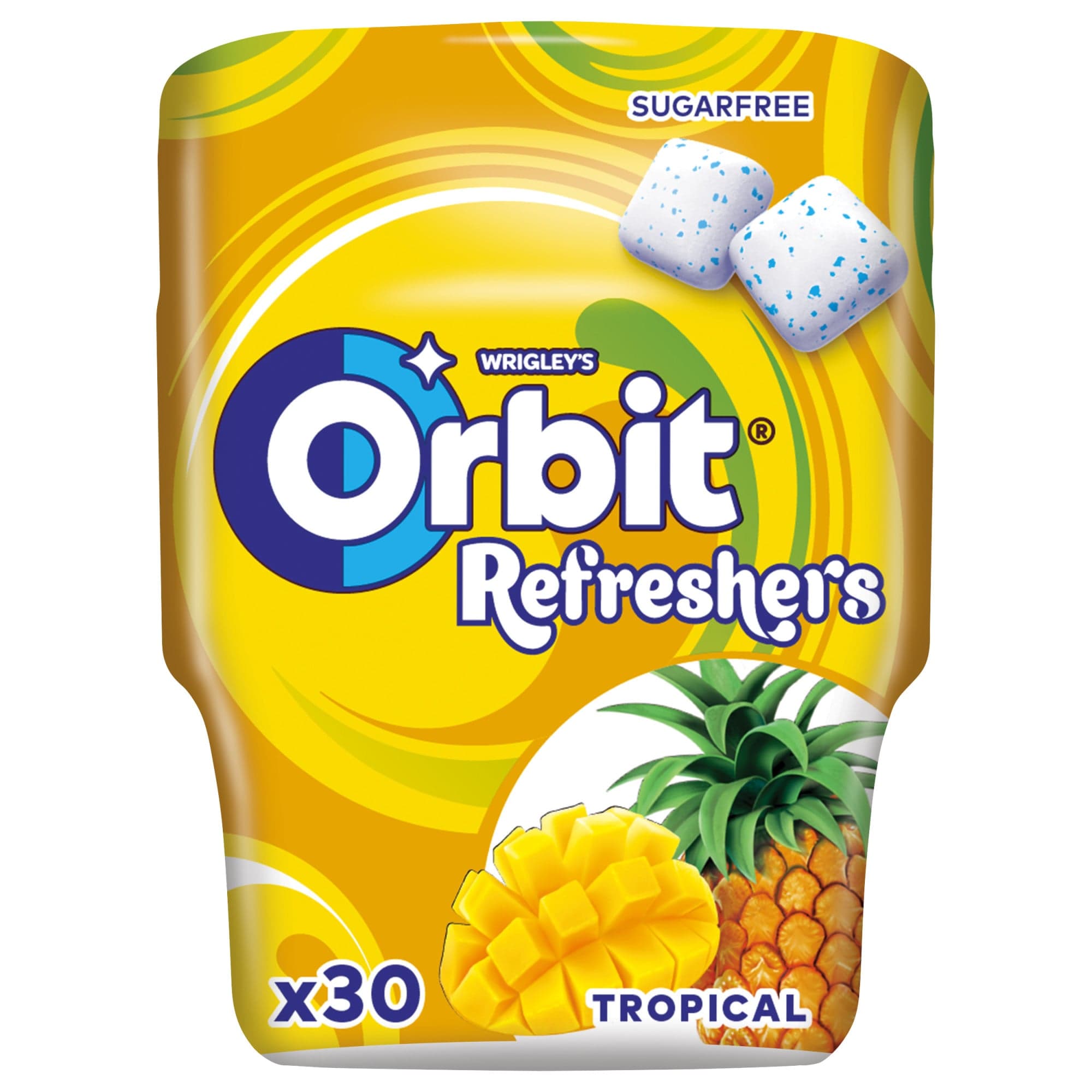 Wrigley's Orbit Refreshers Žvýkačky bez cukru Tropical dóza