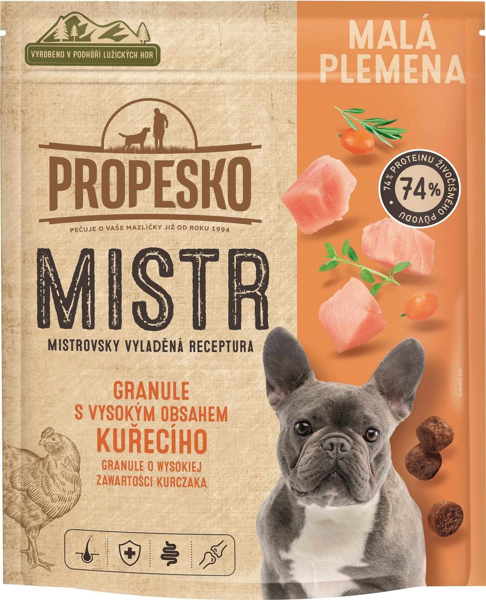 Propesko Mistr Mini graunule s kuřecím masem pro psy