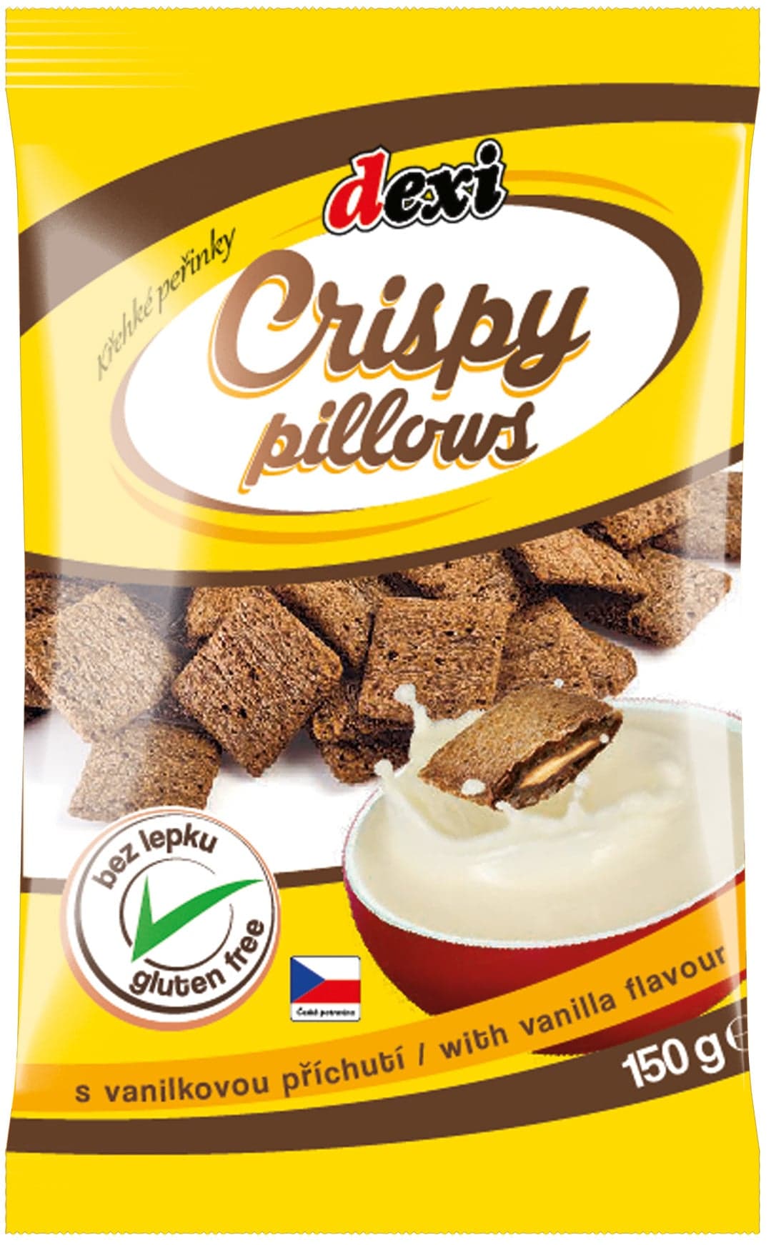 Dexi Crispy pillows s vanilkovou příchutí bez lepku