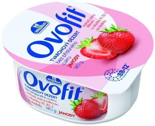 Milko Ovofit dezert jahodový