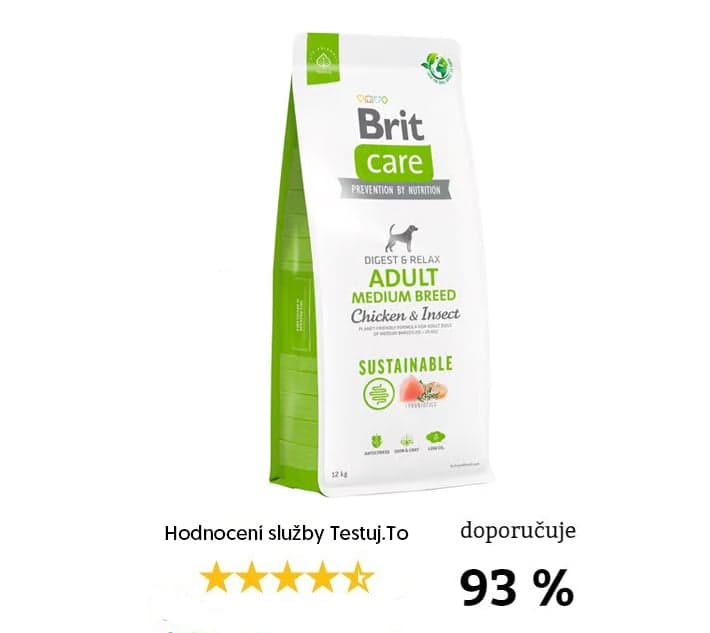 Brit Care Sustainable Adult Medium Breed Chicken & Insect pro psy