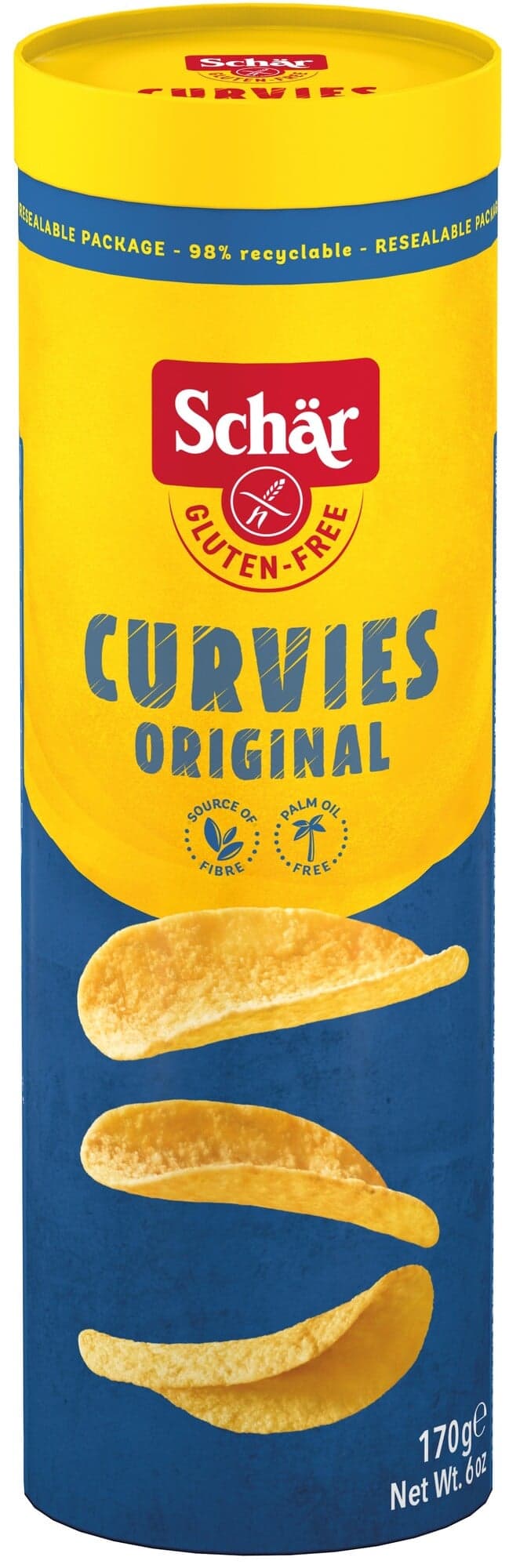 Schär Bezlepkové chipsy Curvies original