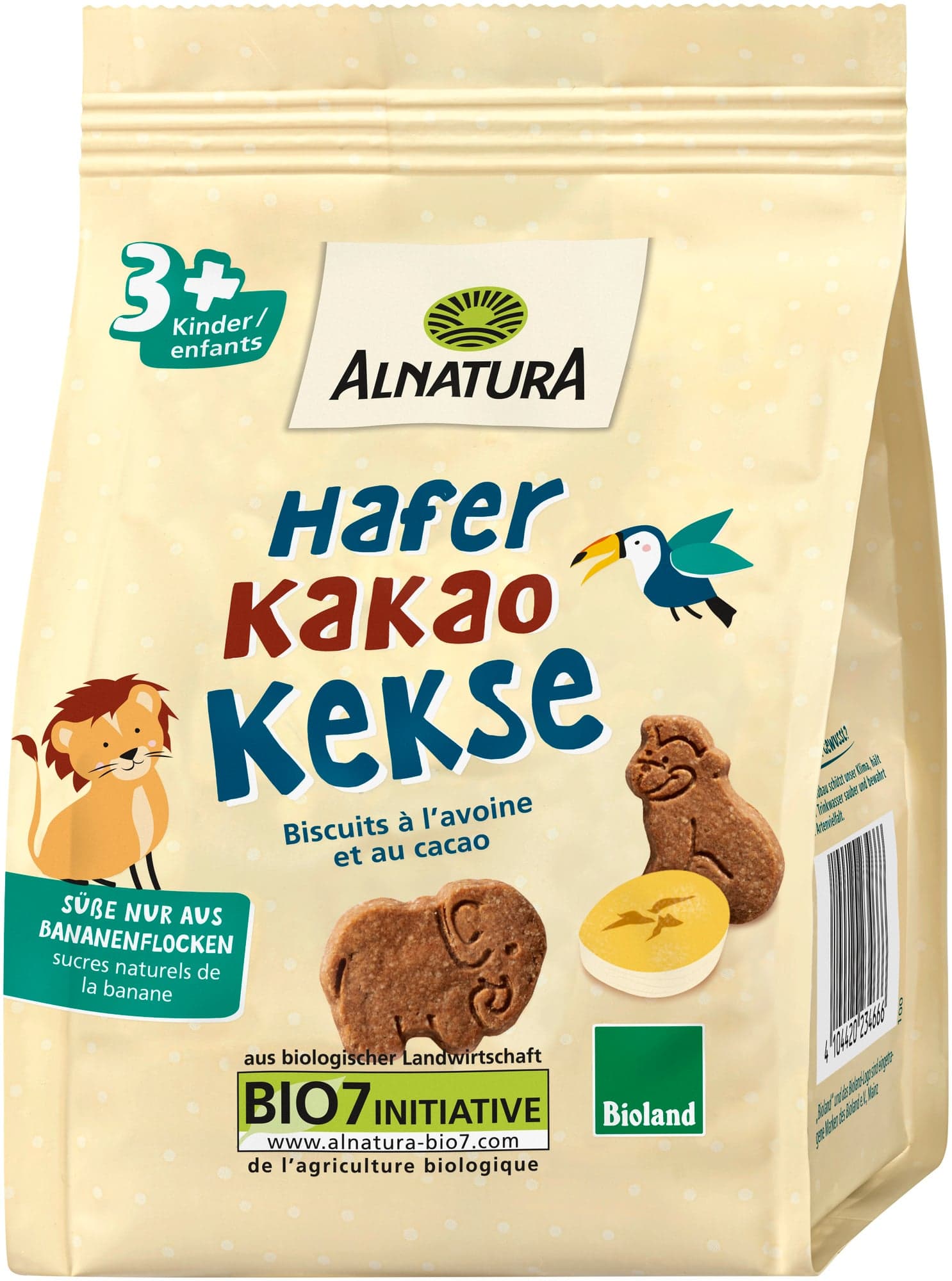 Alnatura BIO Ovesné kakaové sušenky s banánovými vločkami