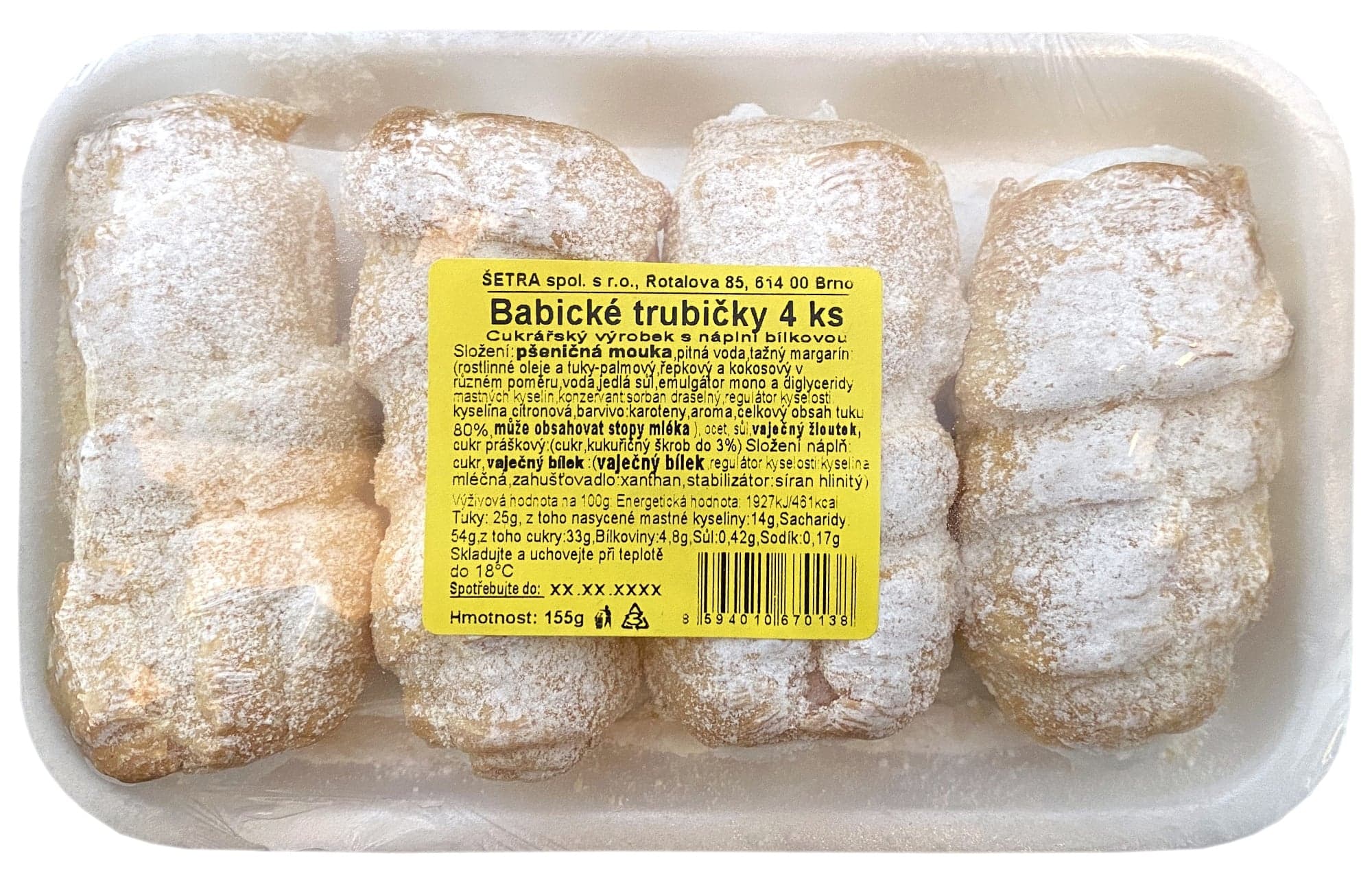 Babické trubičky, 4 ks
