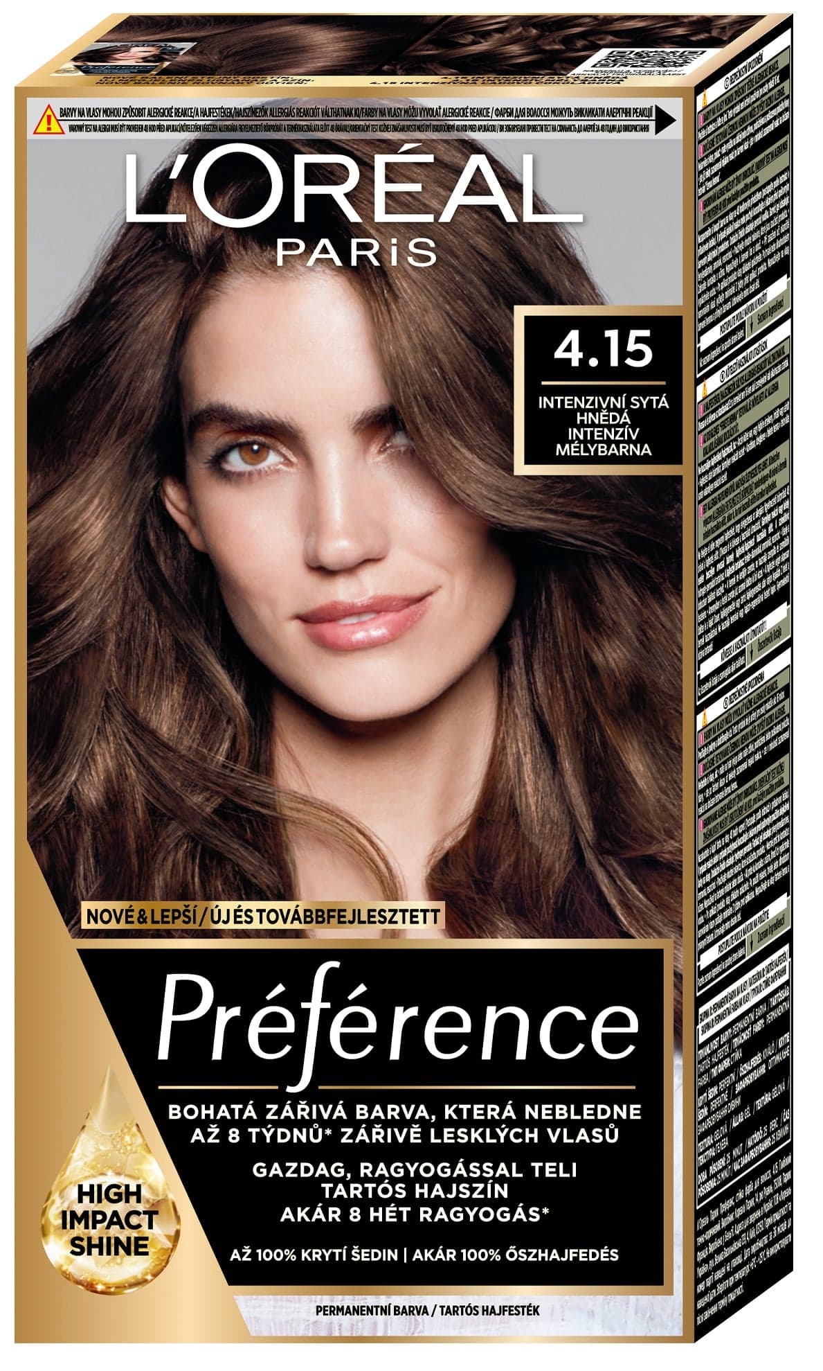 L'Oréal Paris Préférence Permanentní barva na vlasy – intenzivní sytá hnědá