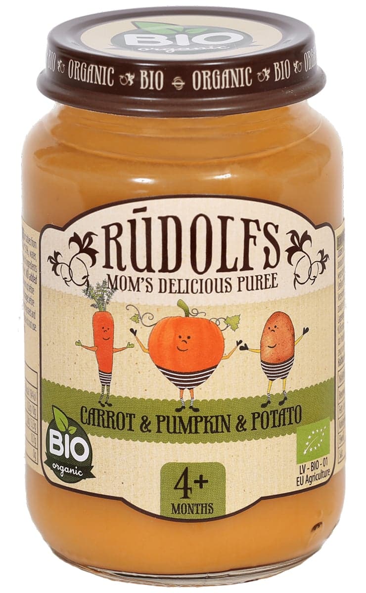 Rudolfs BIO Příkrm dýně, mrkev a brambory