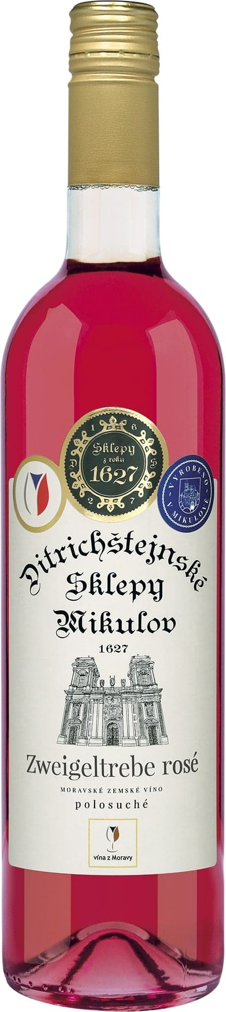 Ditrichštejnské sklepy Mikulov Zweigeltrebe rosé Moravské zemské víno