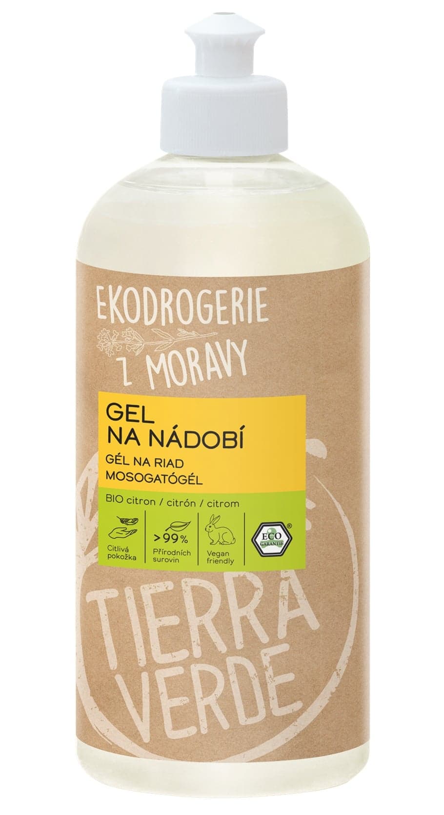 Tierra Verde Gel na nádobí BIO citron