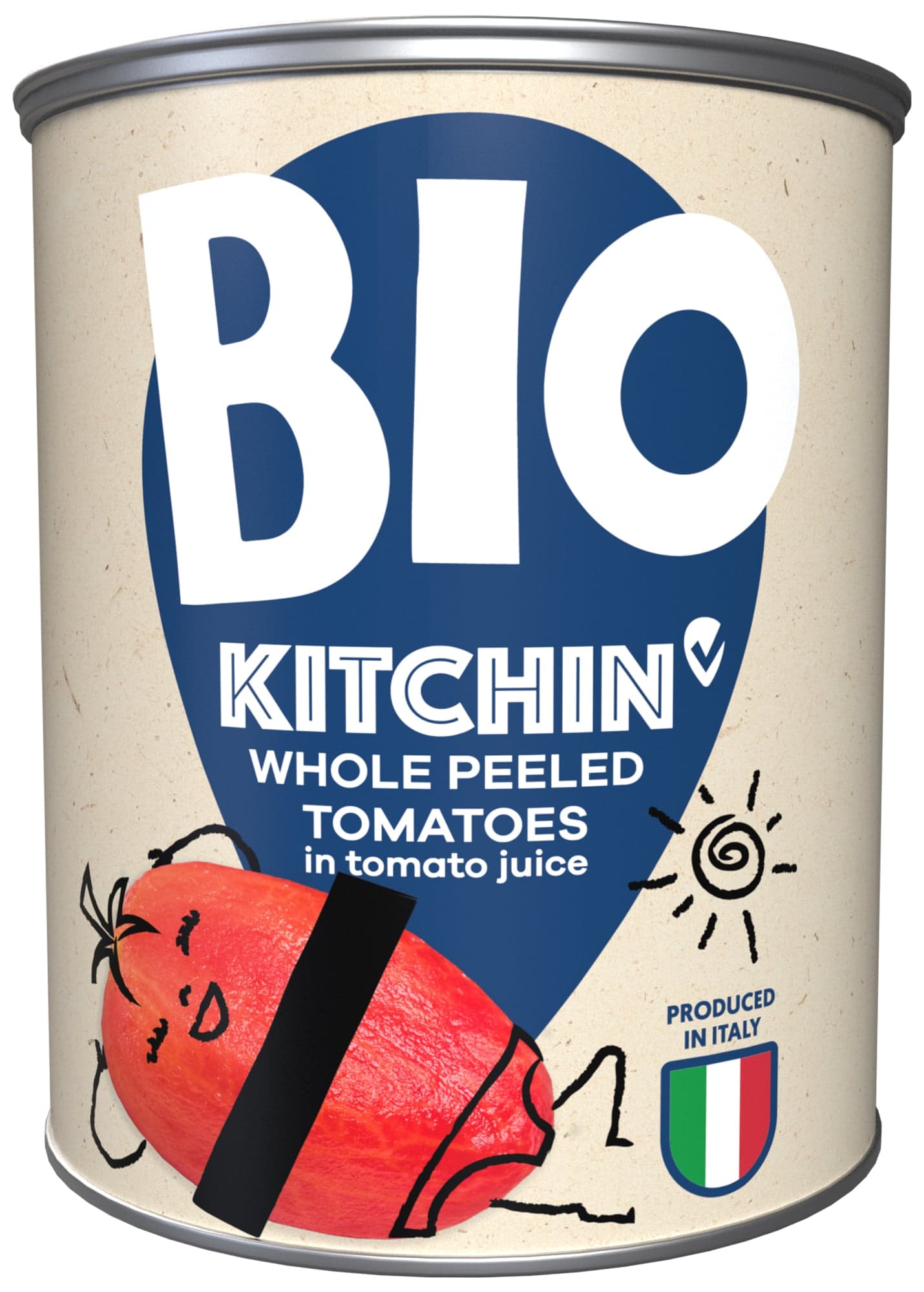 Kitchin BIO Celá loupaná rajčata v rajčatové šťávě