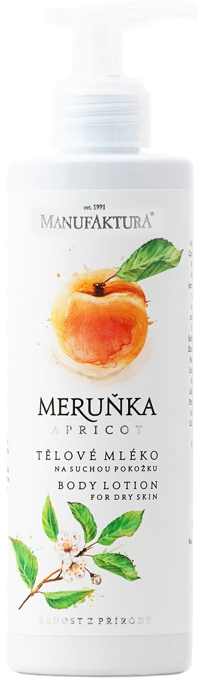 Manufaktura Hydratační tělové mléko na suchou pokožku Meruňka