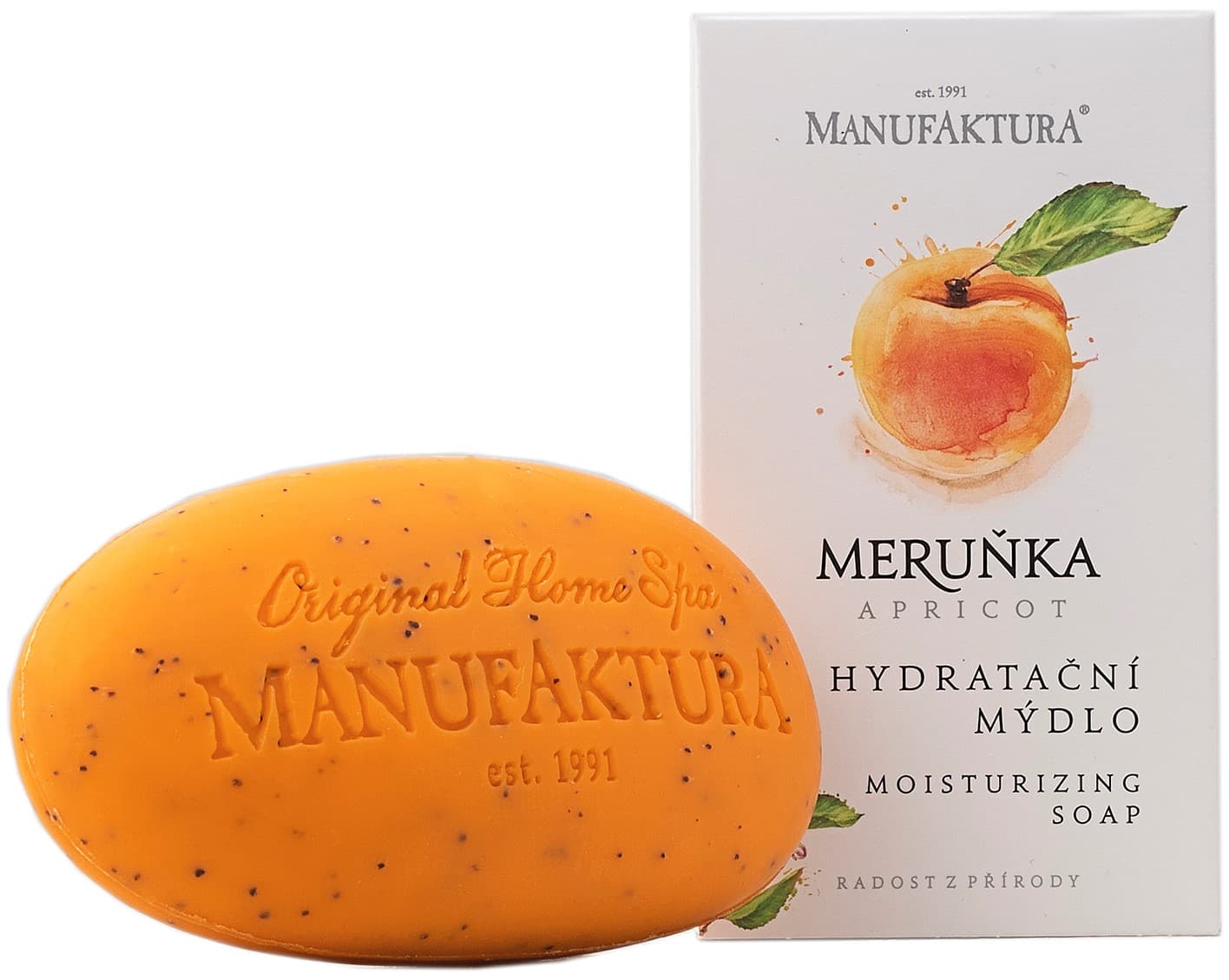 Manufaktura Hydratační tuhé mýdlo na ruce & tělo Meruňka