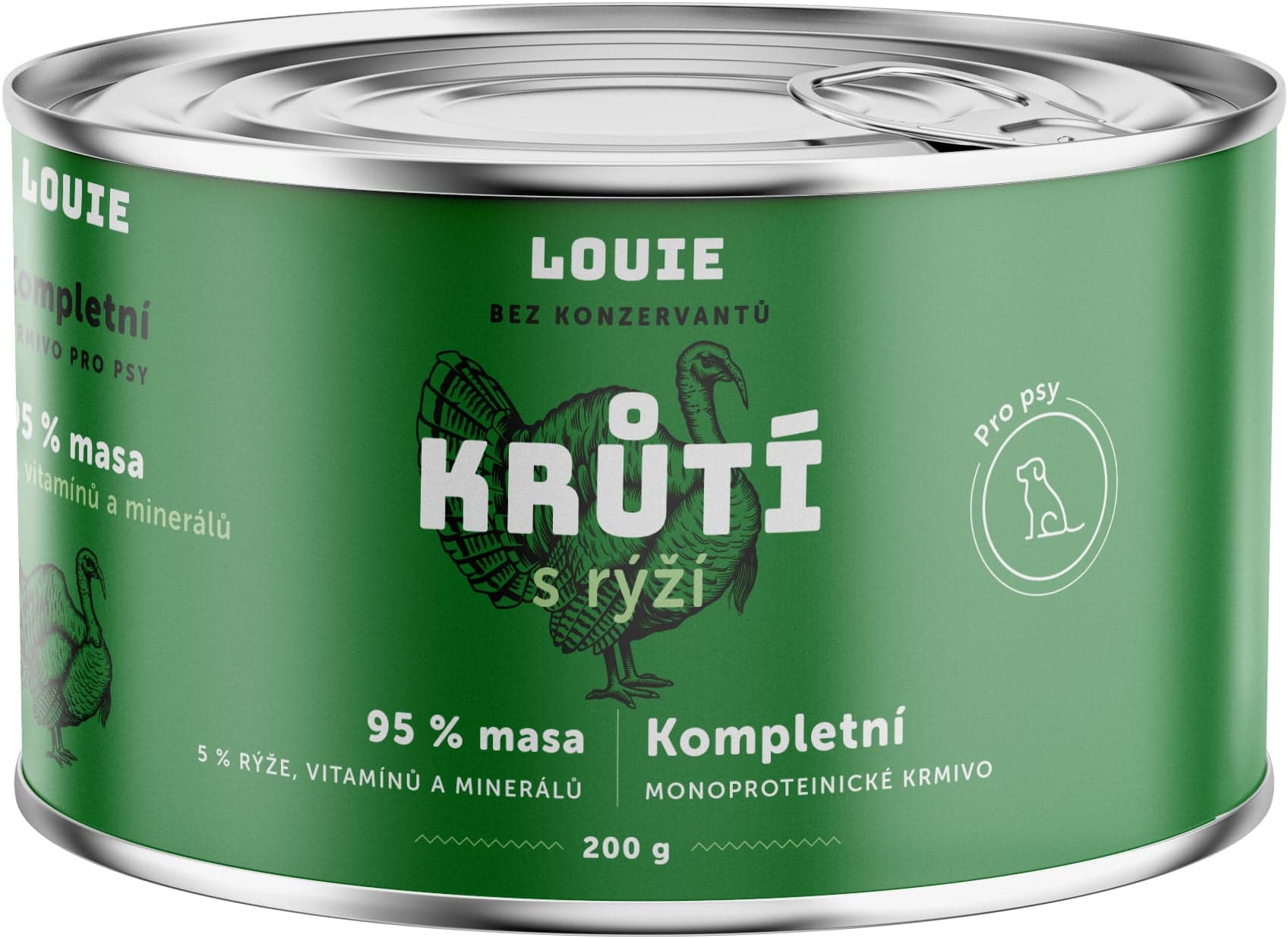Louie Kompletní krmivo krůtí s rýží pro psy