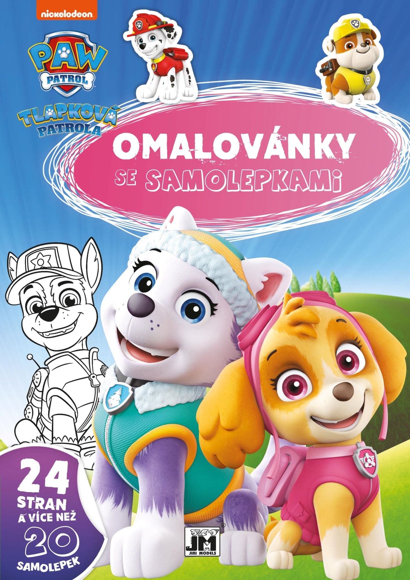 JIRI MODELS Omalovánky se samolepkami Tlapková patrola