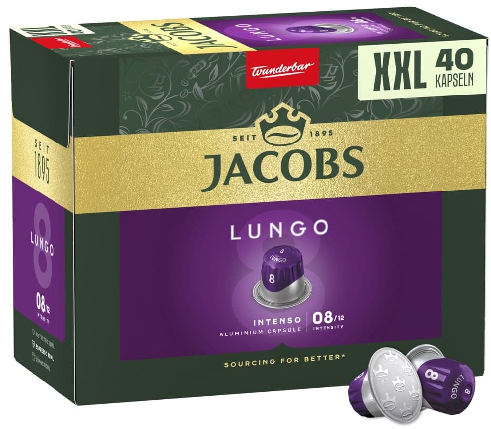 Jacobs Lungo kávové kapsle XXL balení