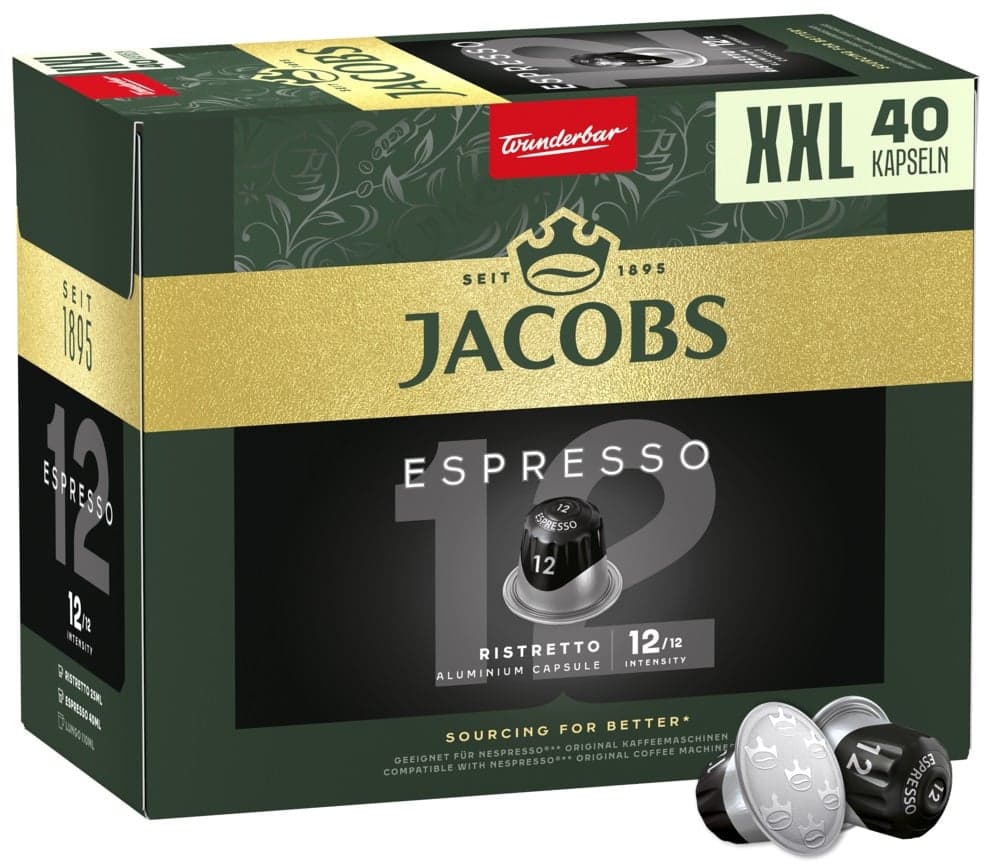 Jacobs Espresso Ristretto kávové kapsle XXL balení