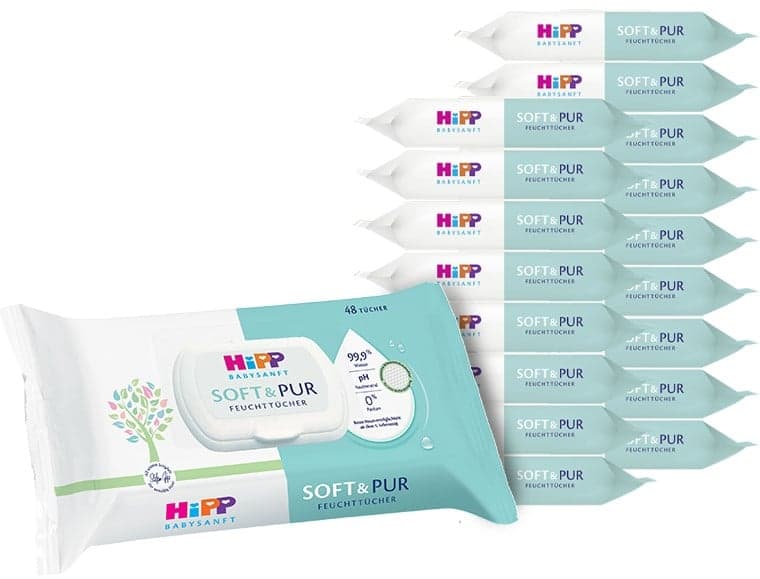HiPP Babysanft Čistící vlhčené ubrousky Soft & Pur 18×48 ks