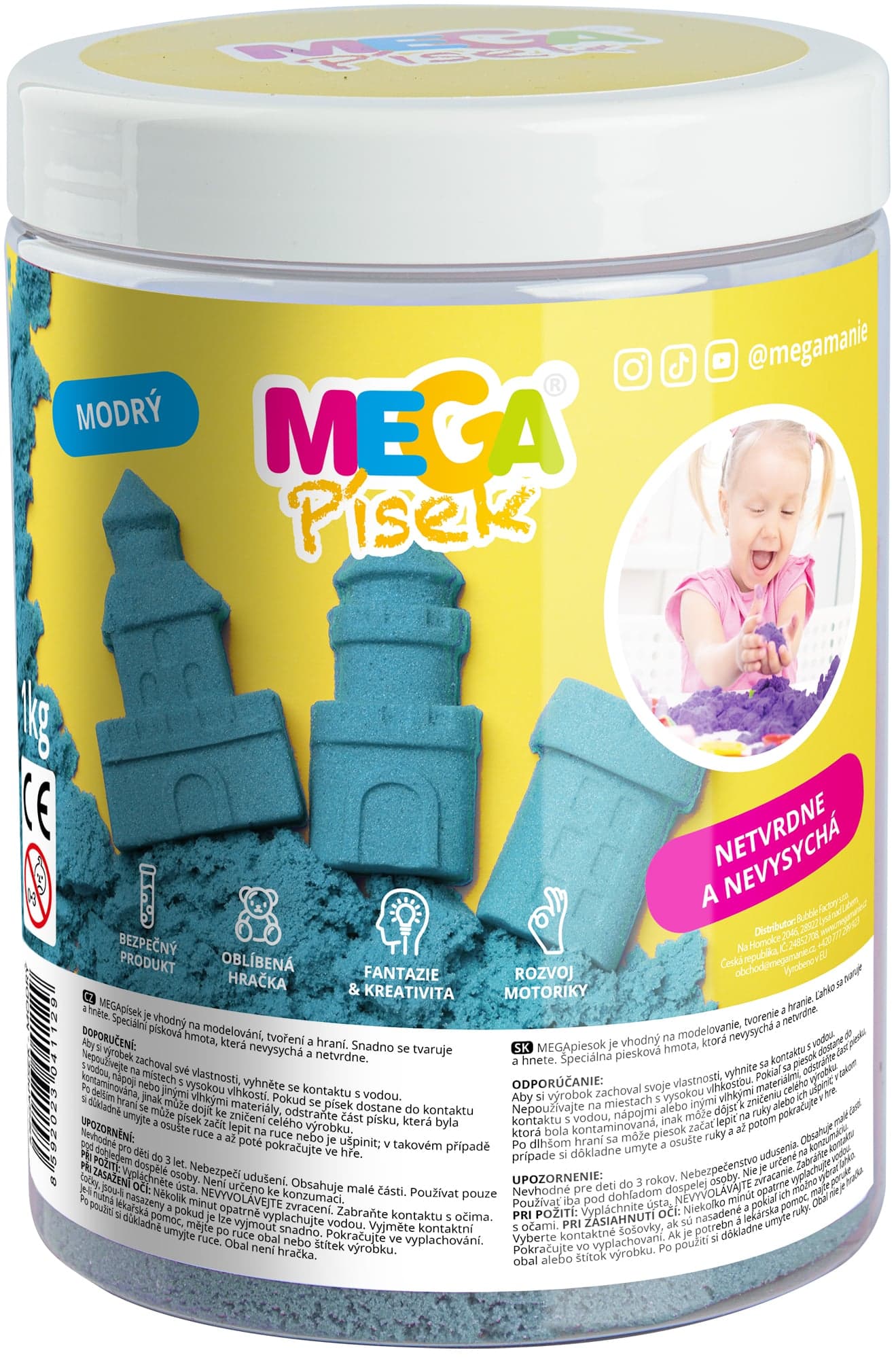 Megapísek Kinetický písek modrý
