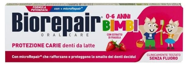 Biorepair Kids dětská zubní pasta jahoda 0–6 let