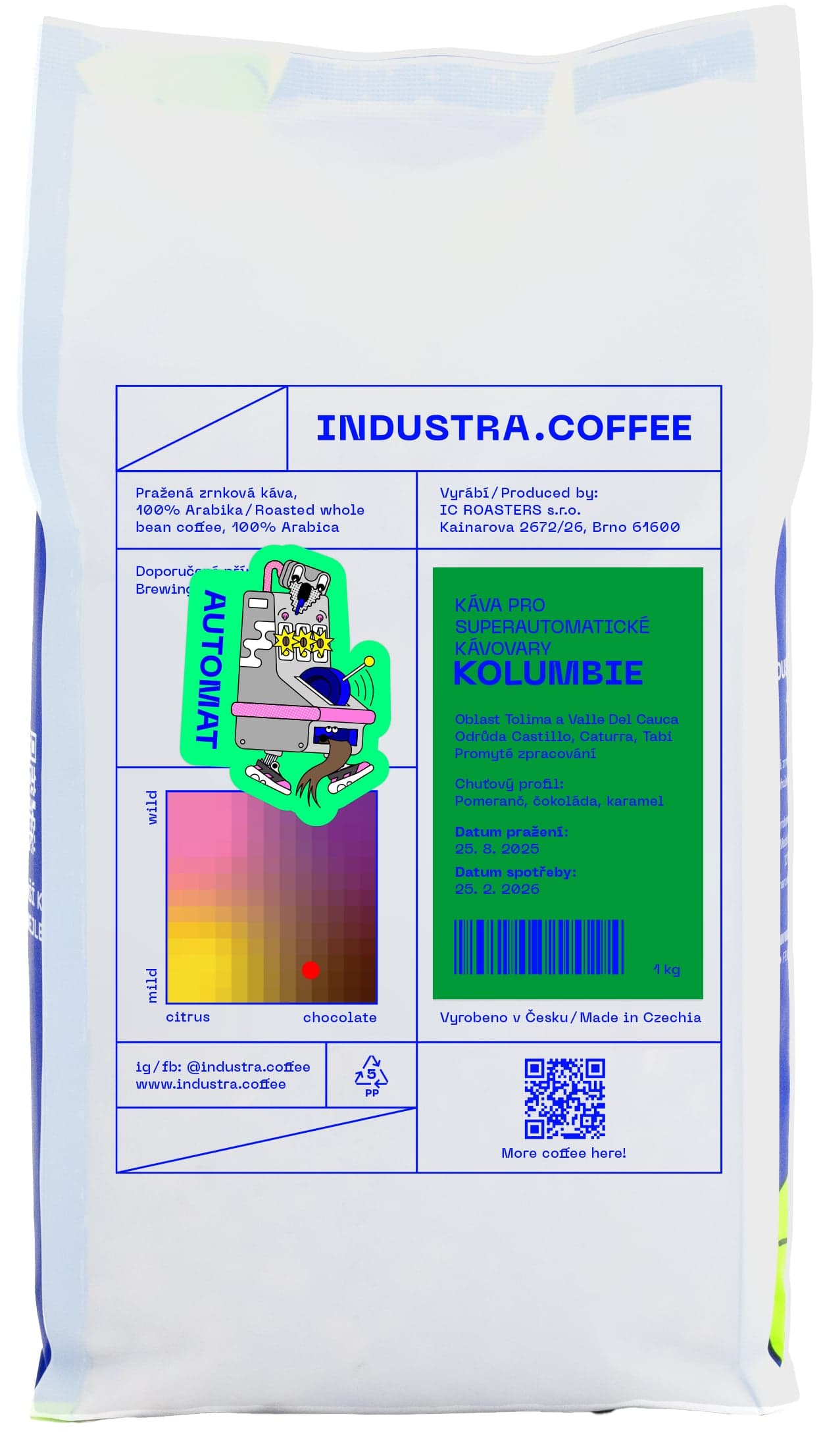 Industra.Coffee Automat Espresso zrnková káva