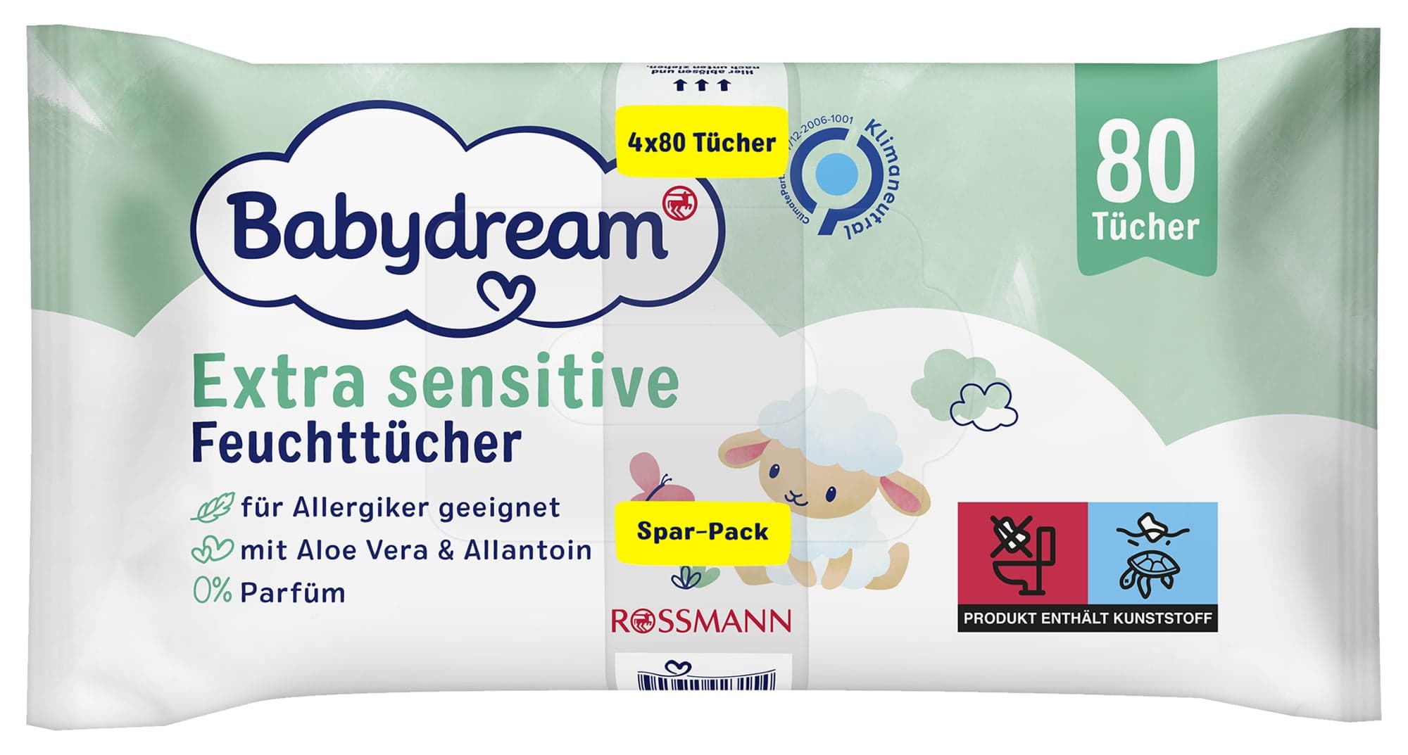 Babydream Vlhčené ubrousky extra sensitive multipack