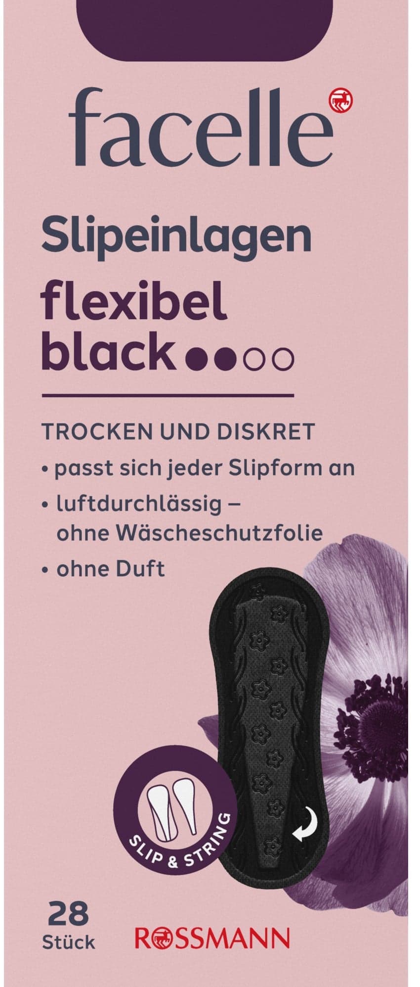 Facelle String & Slip slipové vložky černé