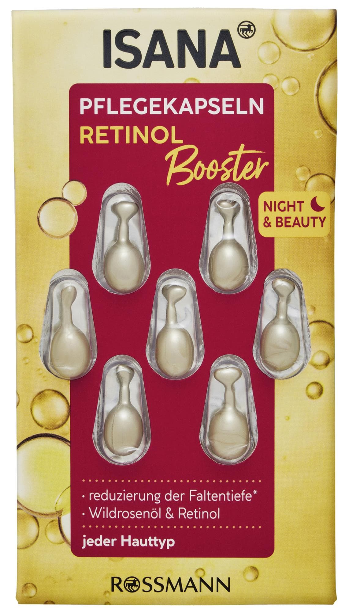 ISANA Night & Beauty kapsle s retinolem