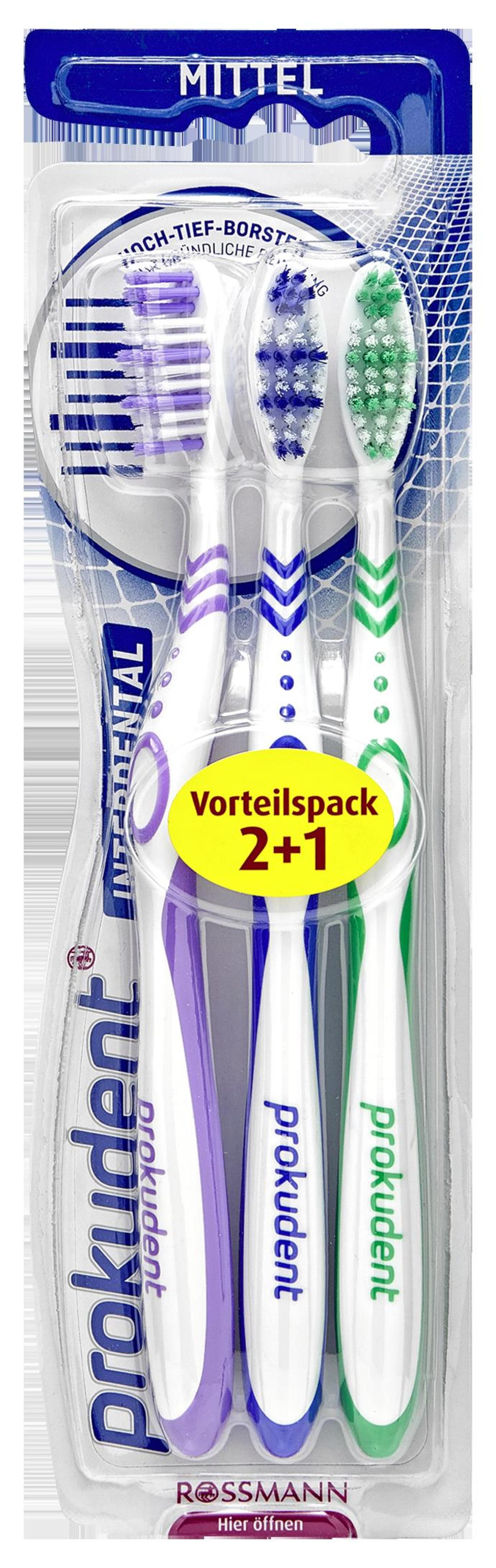 Prokudent Interdental středně tvrdý zubní kartáček