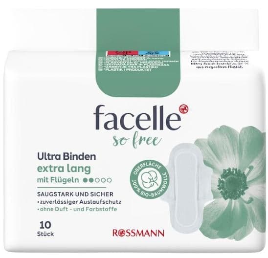 Facelle Natural extra dlouhé vložky s křidélky