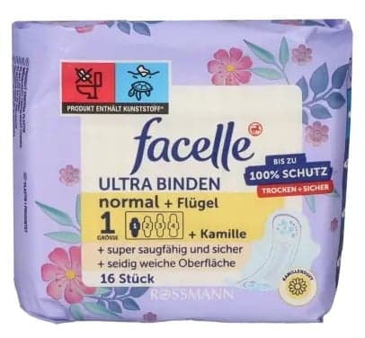 Facelle Ultra Normal dámské vložky s výtažkem z heřmánku