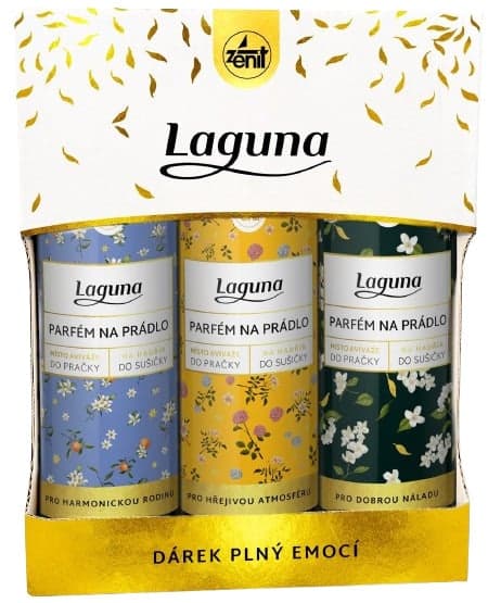 Laguna Dárkový balíček parfémů na prádlo Rodina (3×0,3 l)