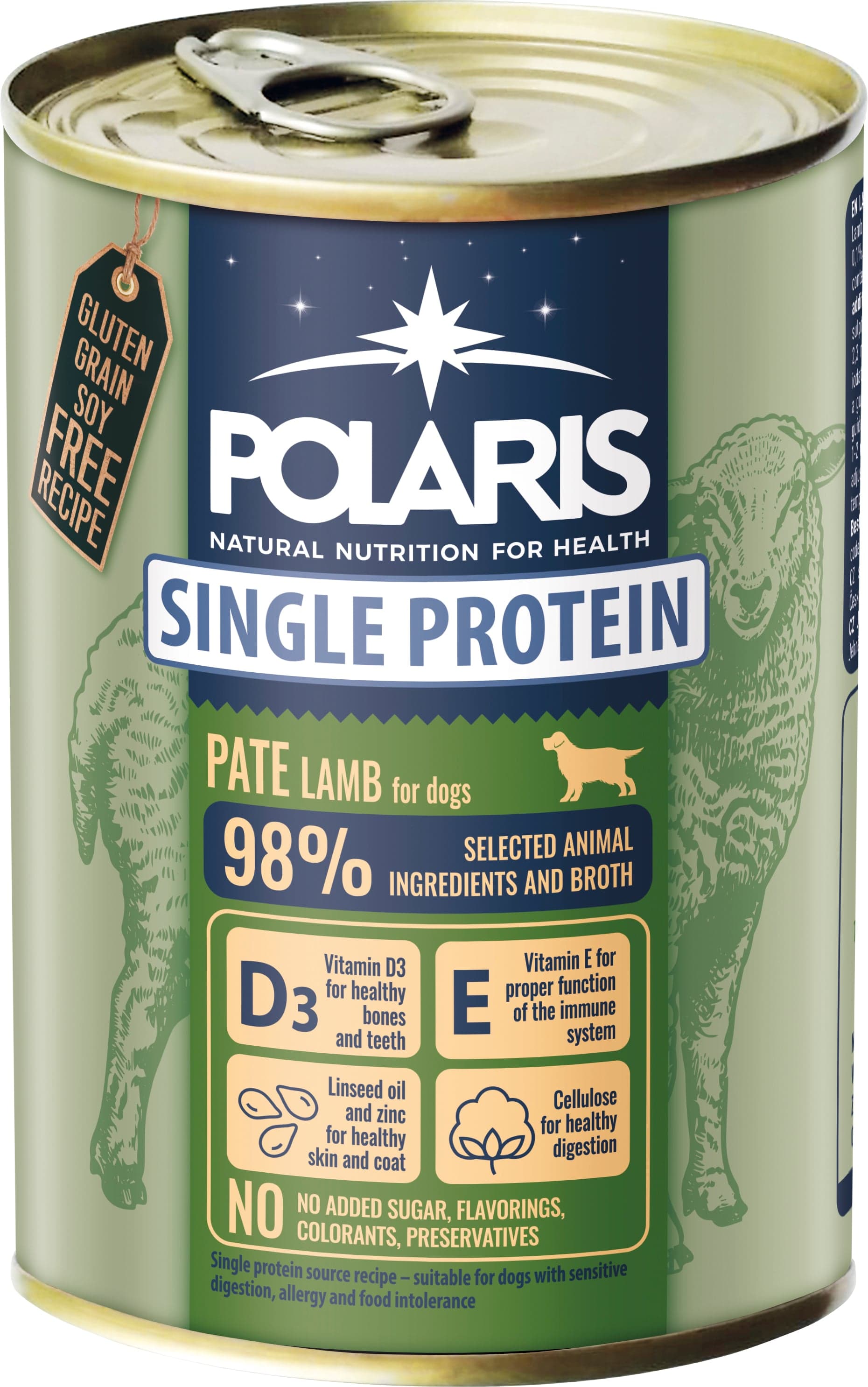 Polaris Single Protein Paté konzerva pro psy jehněčí