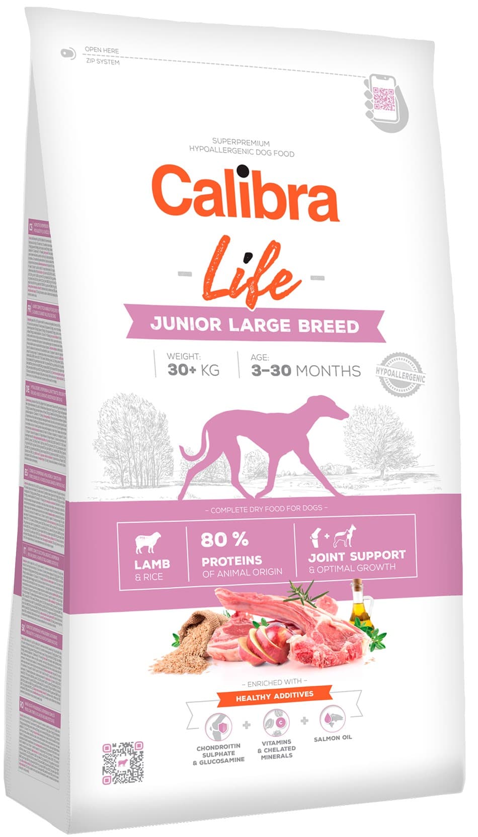 Calibra Dog Life granule pro mladé psy velkých plemen s jehněčím