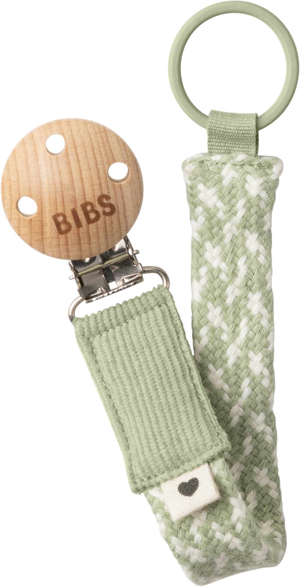 Bibs Klip na dudlík z BIO bavlny Sage / Ivory