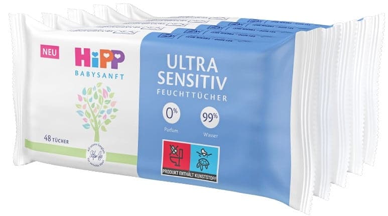 HiPP Babysanft Čisticí vlhčené ubrousky Ultra Sensitive 5×48 ks
