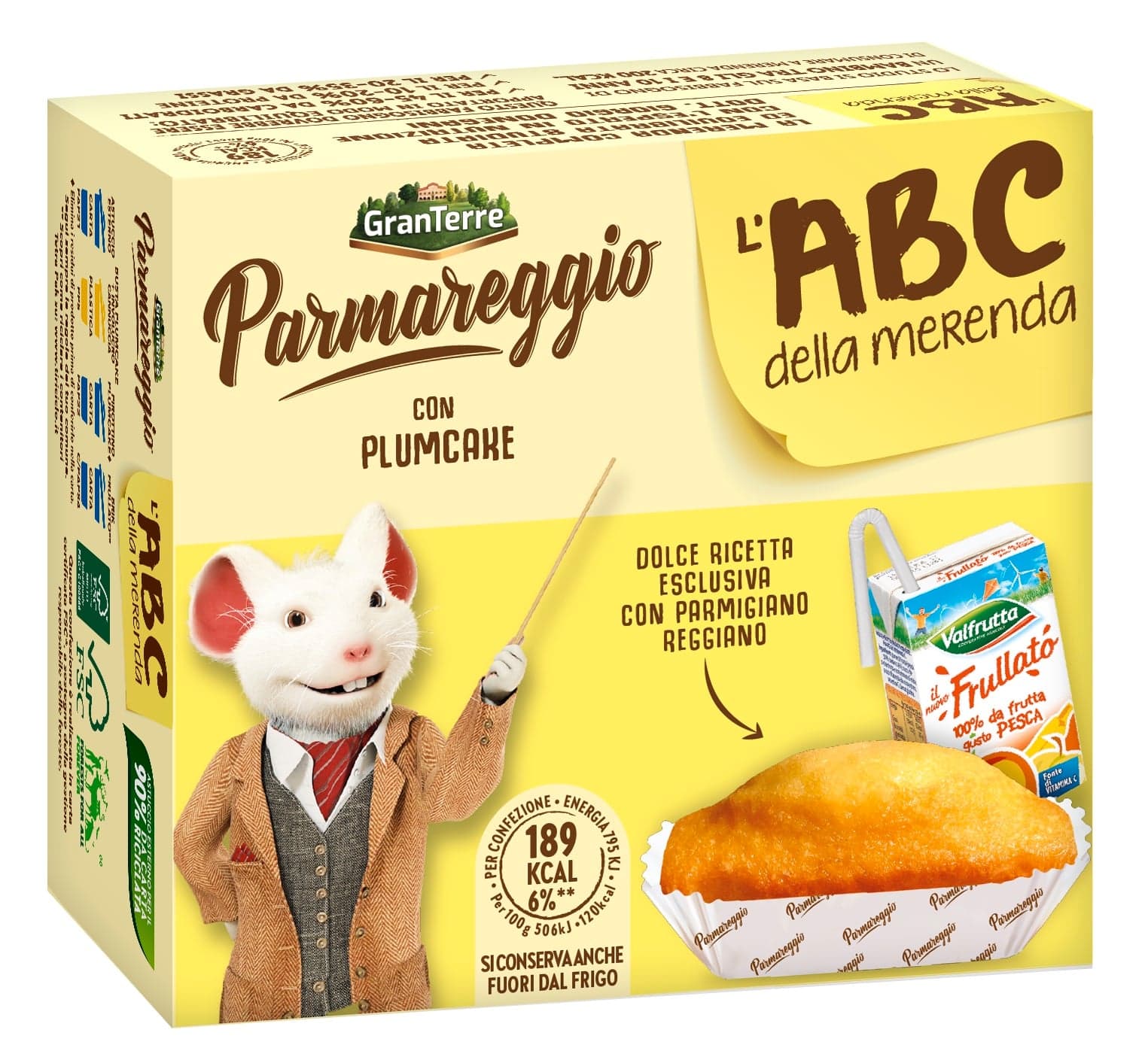 Parmareggio L'ABC snack plumcake a ovocná šťáva