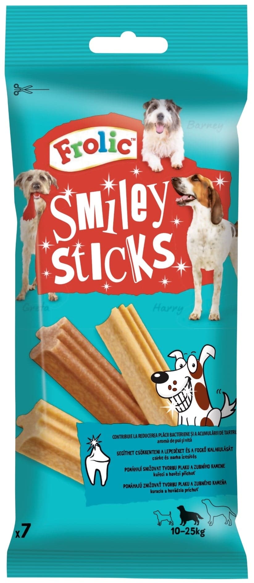 Frolic Smiley Sticks kuřecí a hovězí pamlsky pro psy