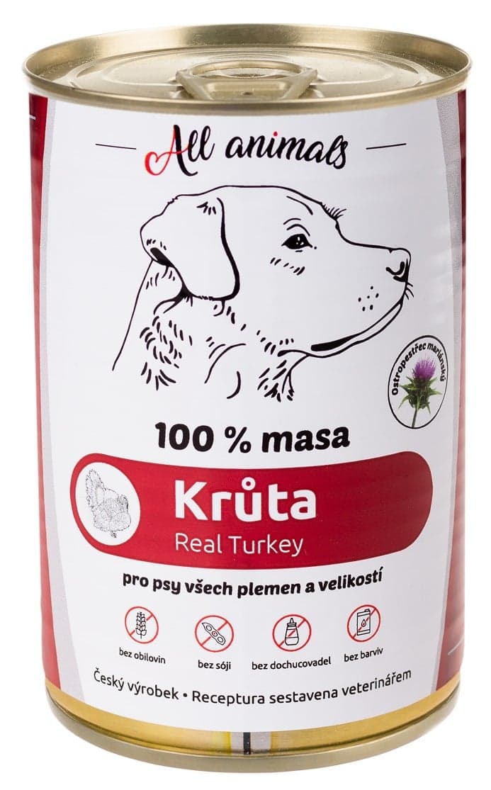 All Animals Mletá krůta konzerva pro psy