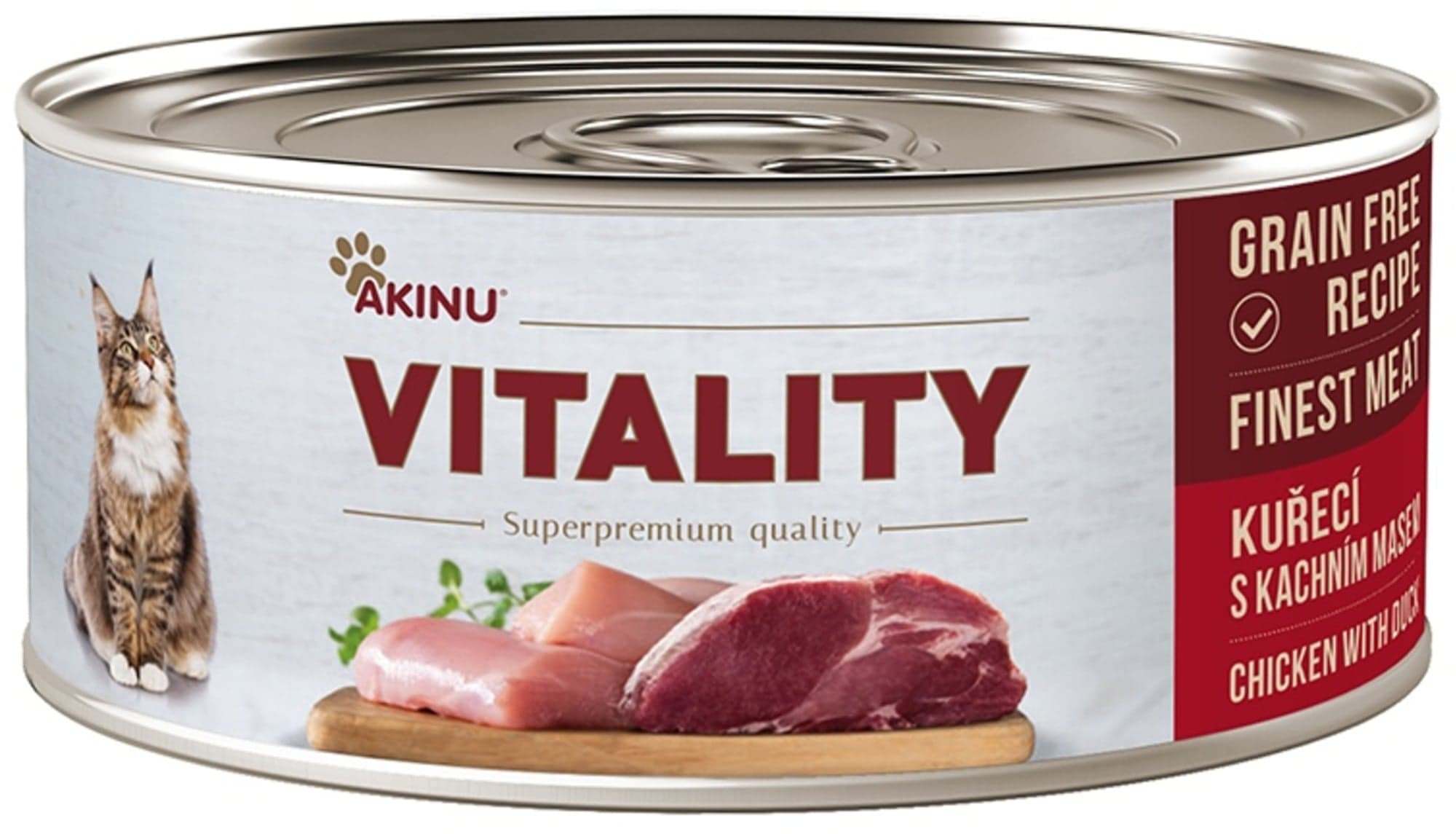 Akinu Vitality Kuřecí s kachním masem pro kočky