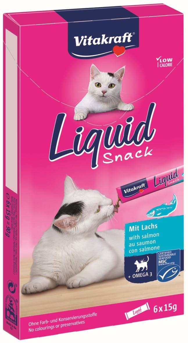 Vitakraft Liquid Snack Tekutý pamlsek pro kočky s lososem
