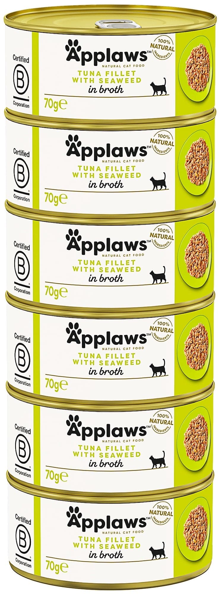 Applaws Cat konzerva tuňák a mořské řasy pro kočky (6×70 g)