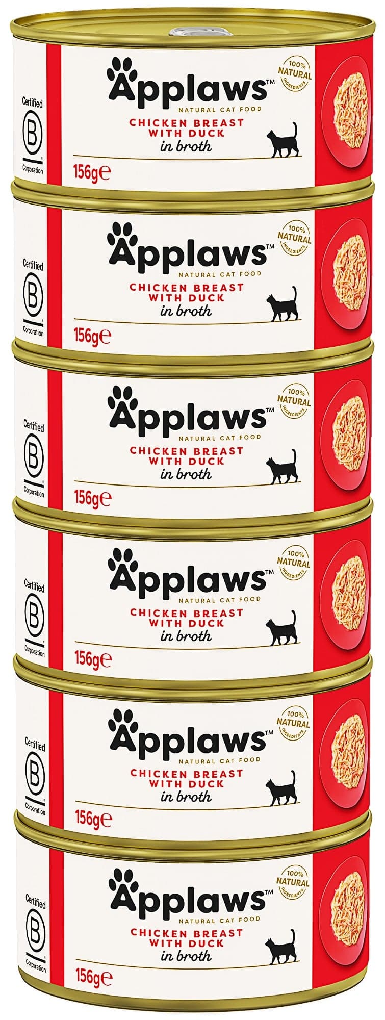 Applaws Cat konzerva kuřecí prsa s kachním pro kočky (6×156 g)