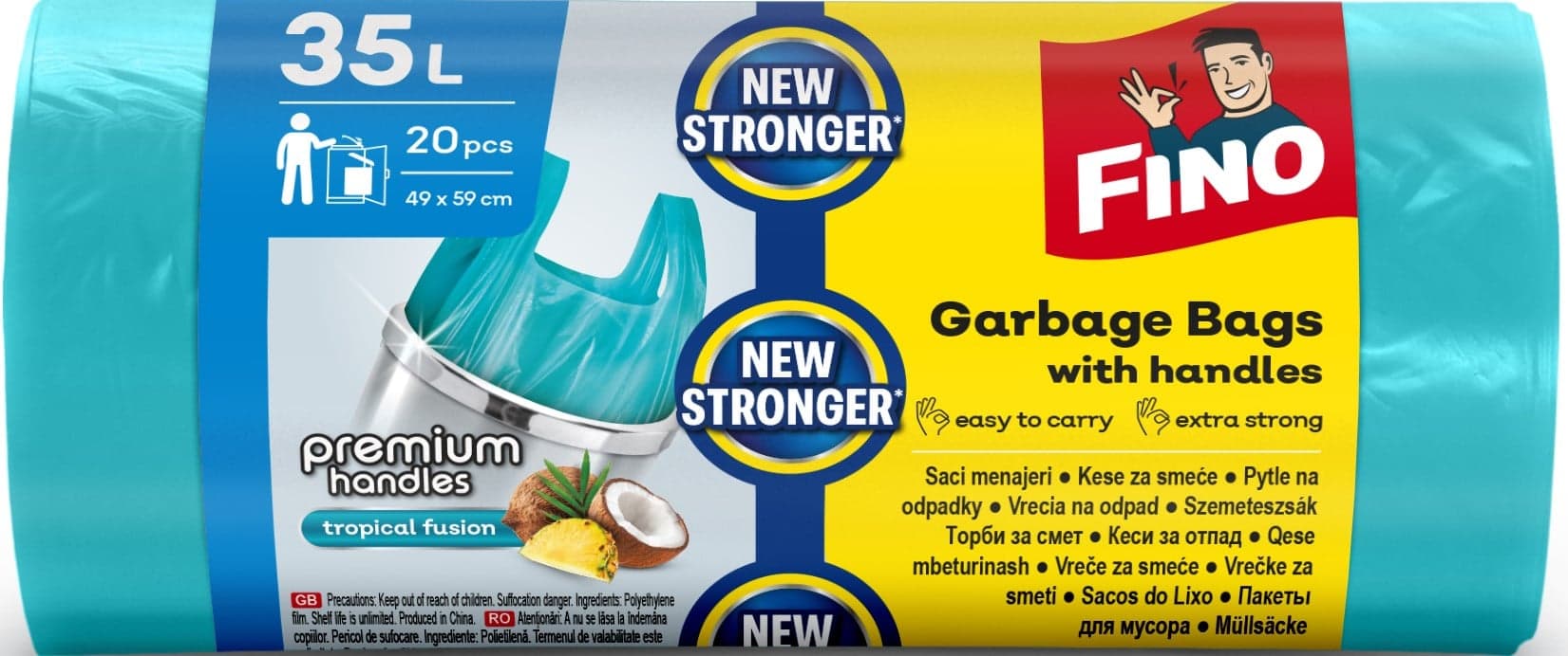 Fino Premium Handles pytle na odpadky s vůní tropického ovoce 35 l