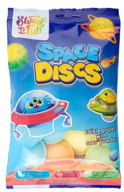 Space Discs bag Jedlý papír s kyselým práškem
