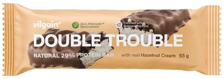 Vilgain Double Trouble Protein Bar Lískooříškový krém s mléčnou čokoládou