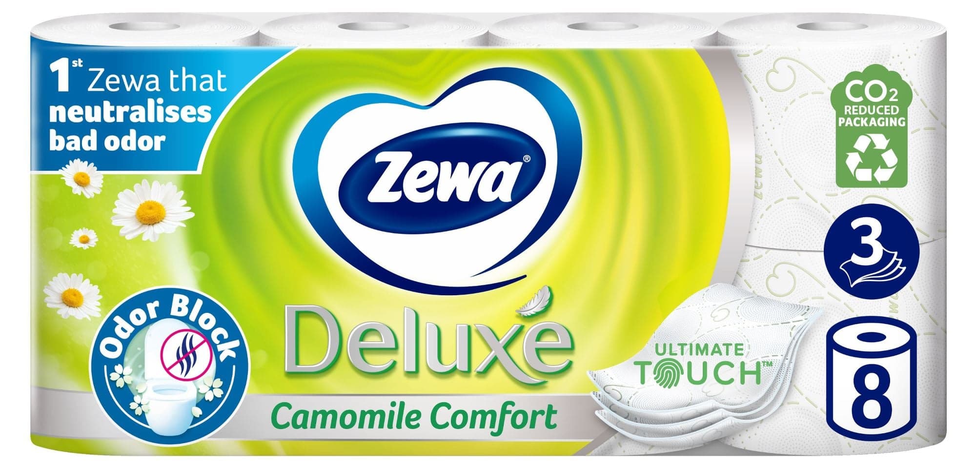Zewa Deluxe Camomile Comfort toaletní papír 3vrstvý, 8 ks
