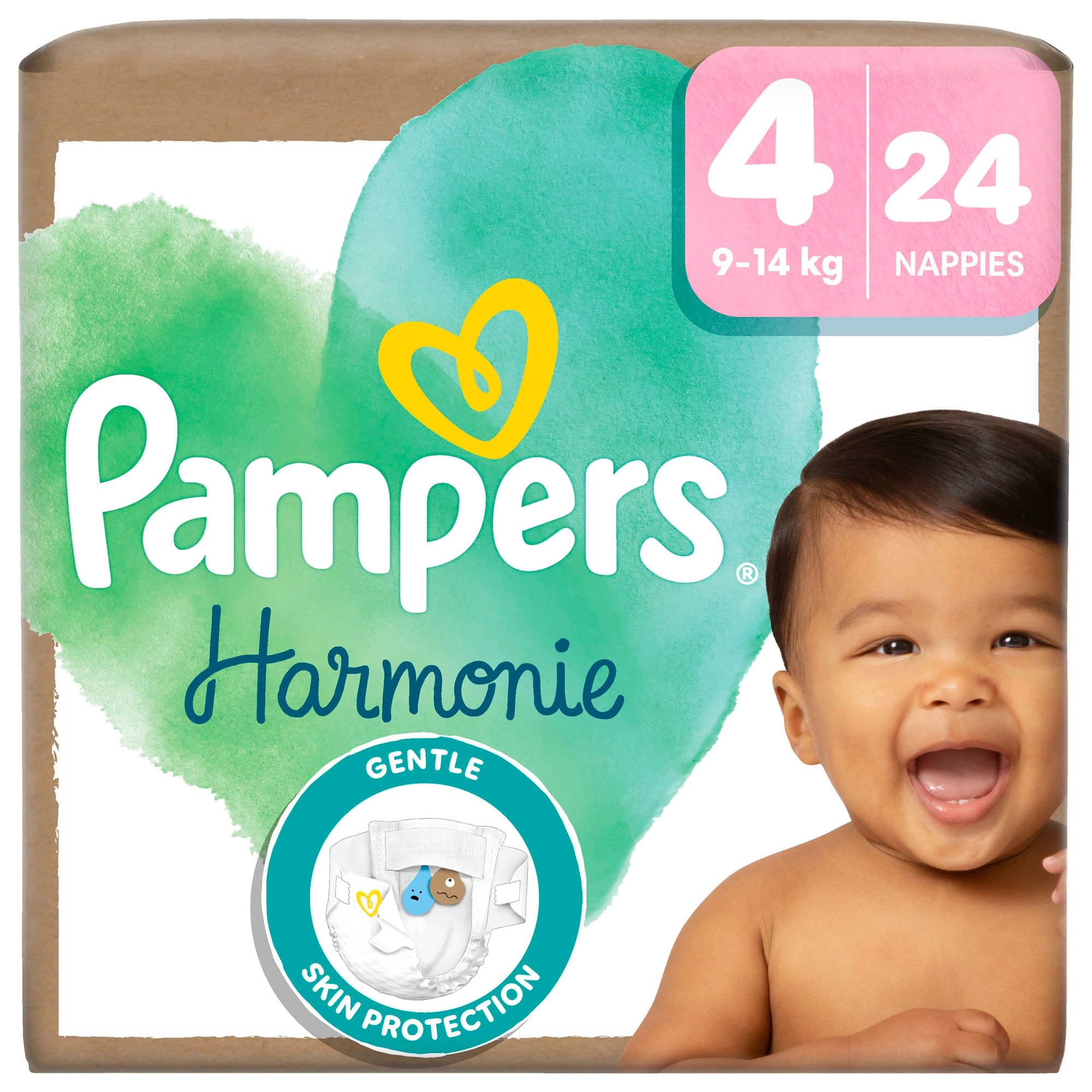 Pampers Harmonie Baby dětské plenky velikost 4 (9–14 kg)