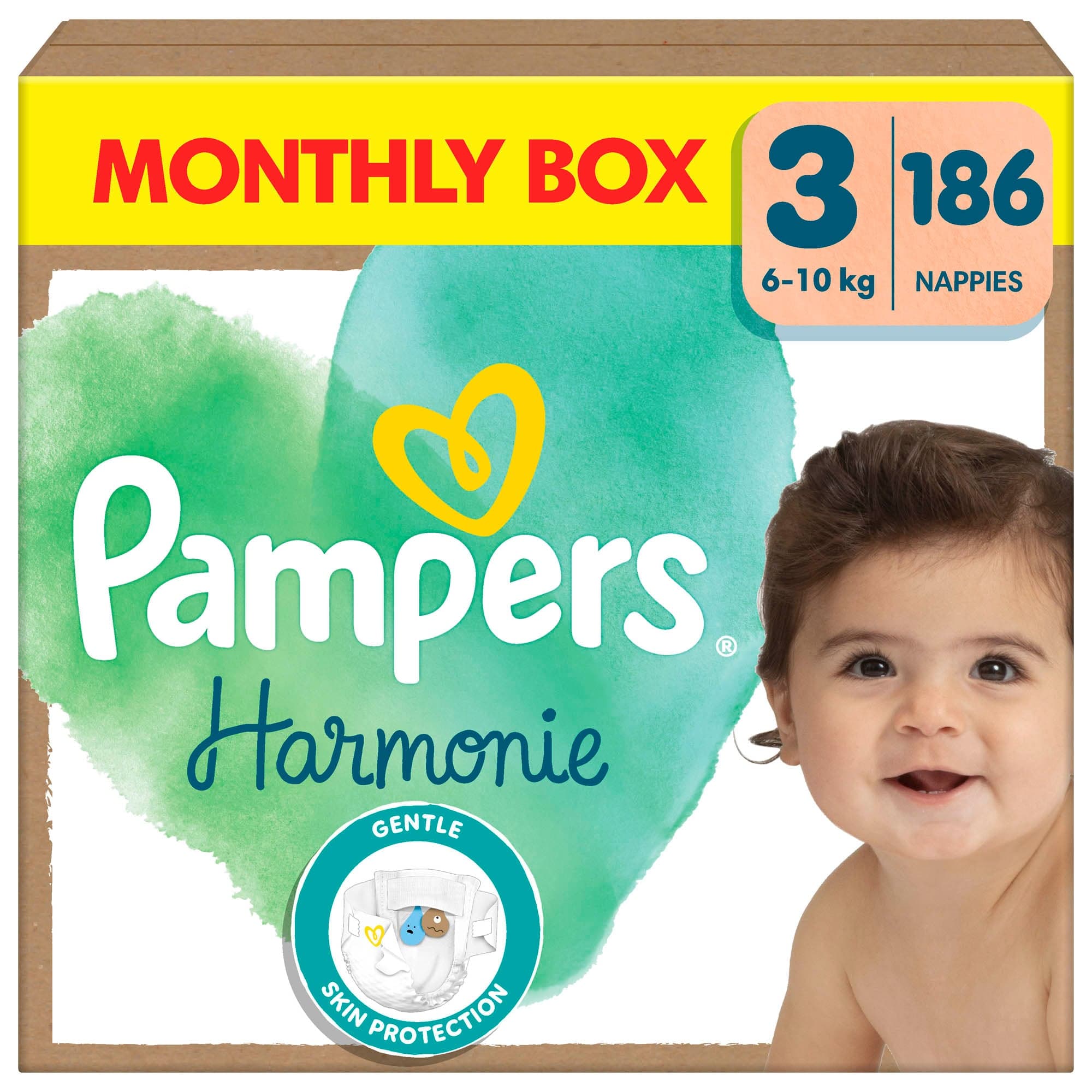 Pampers Harmonie Baby dětské plenky velikost 3 (6–10 kg)