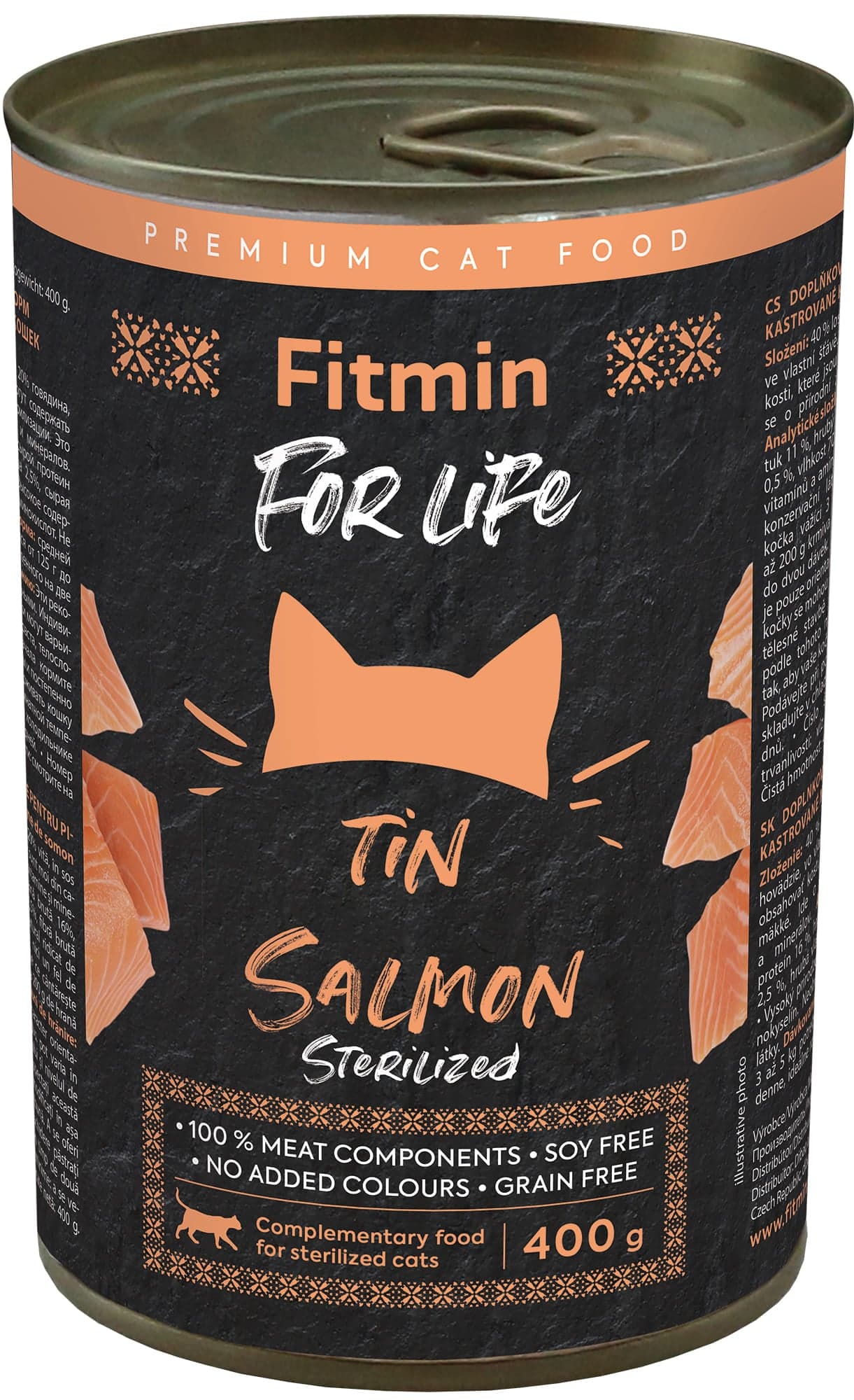 Fitmin For Life konzerva pro kastrované kočky losos