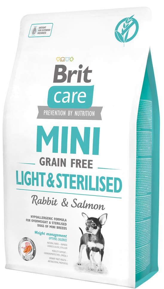 Brit Care Mini Grain-Free Light & Sterilised pro psy