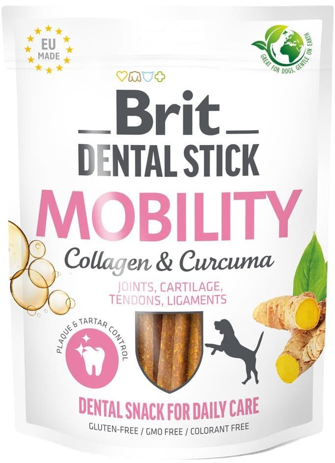 Brit Dental Stick Mobility with Curcuma & Collagen pro psy